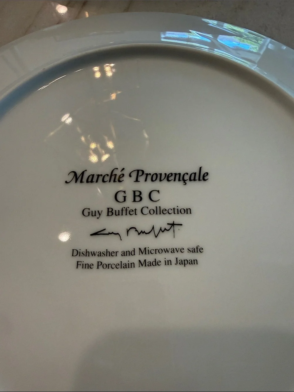 Set of 6 Guy Buffet Collection - Marche Aux Fleurs dinner plates